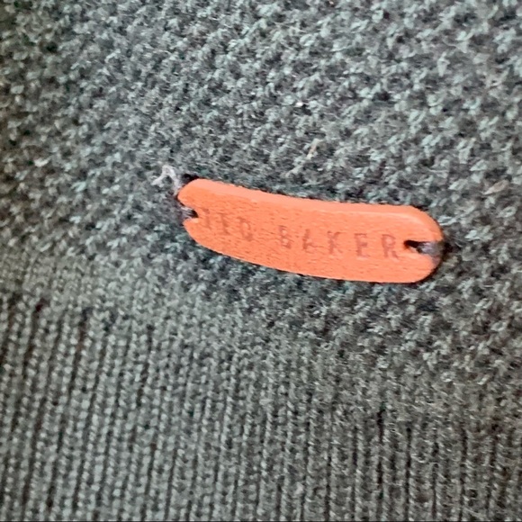 TED BAKER London Textured 1/4 Zip High Neck Hardmun Sweater—SZ. 2XL - Picture 15 of 16